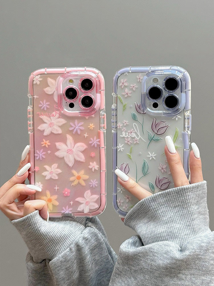 Luminous Floral Soft Silicone iPhone Case