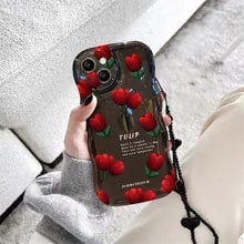 Wave Rose Flower IPhone Case With Tulips
