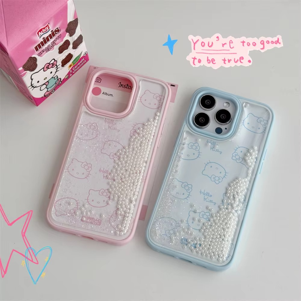 Hello Kitty Pearl quicksand iPhone Case