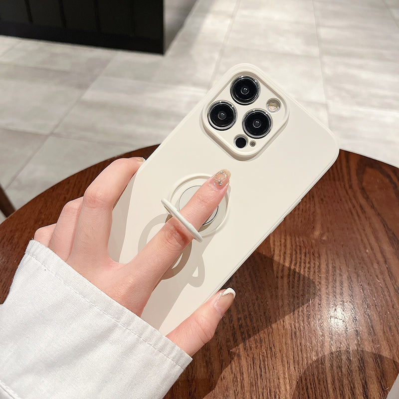 Magnetic Ring Holder & Stand Silicone Case For iPhone