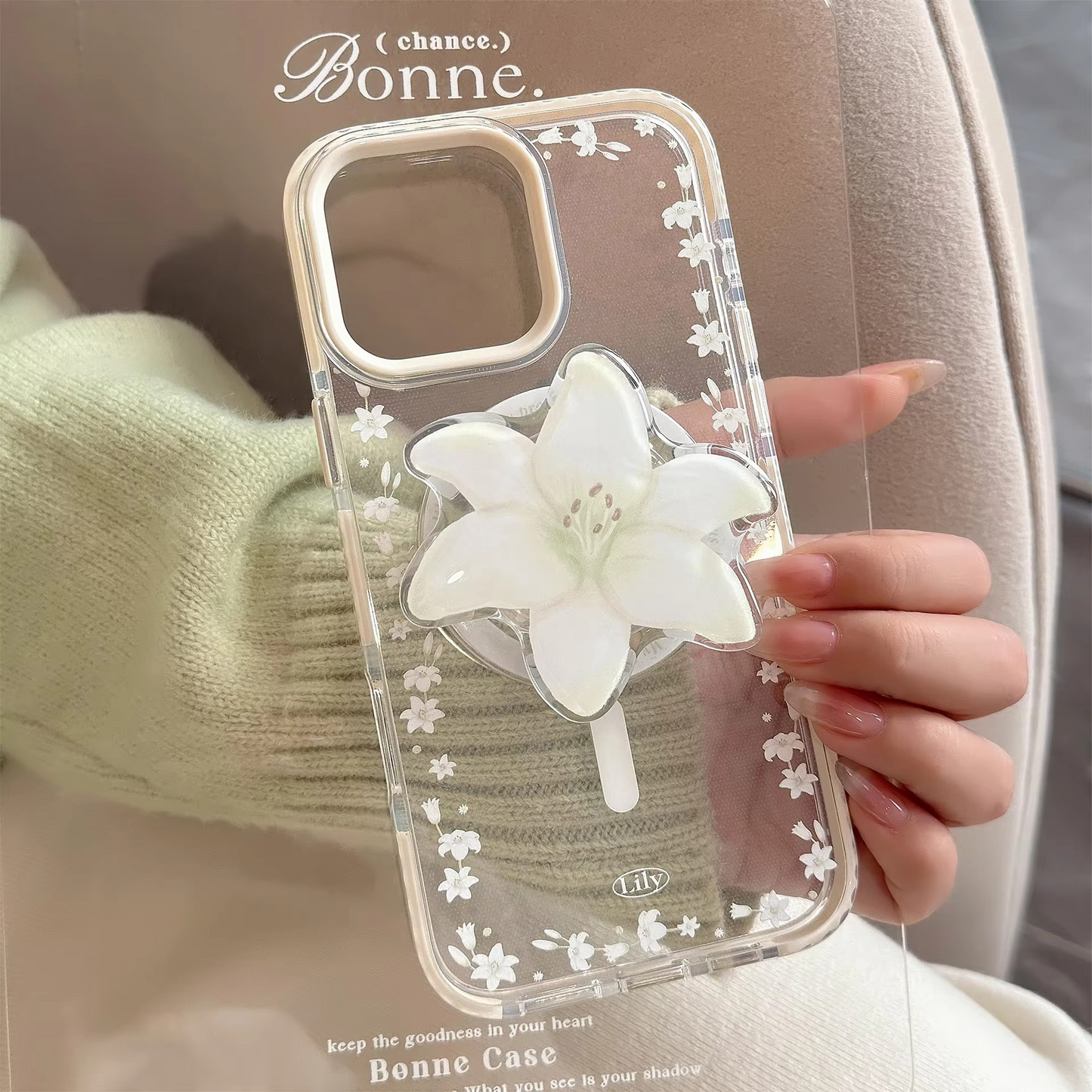 3D magnetic flower Holder iPhone case