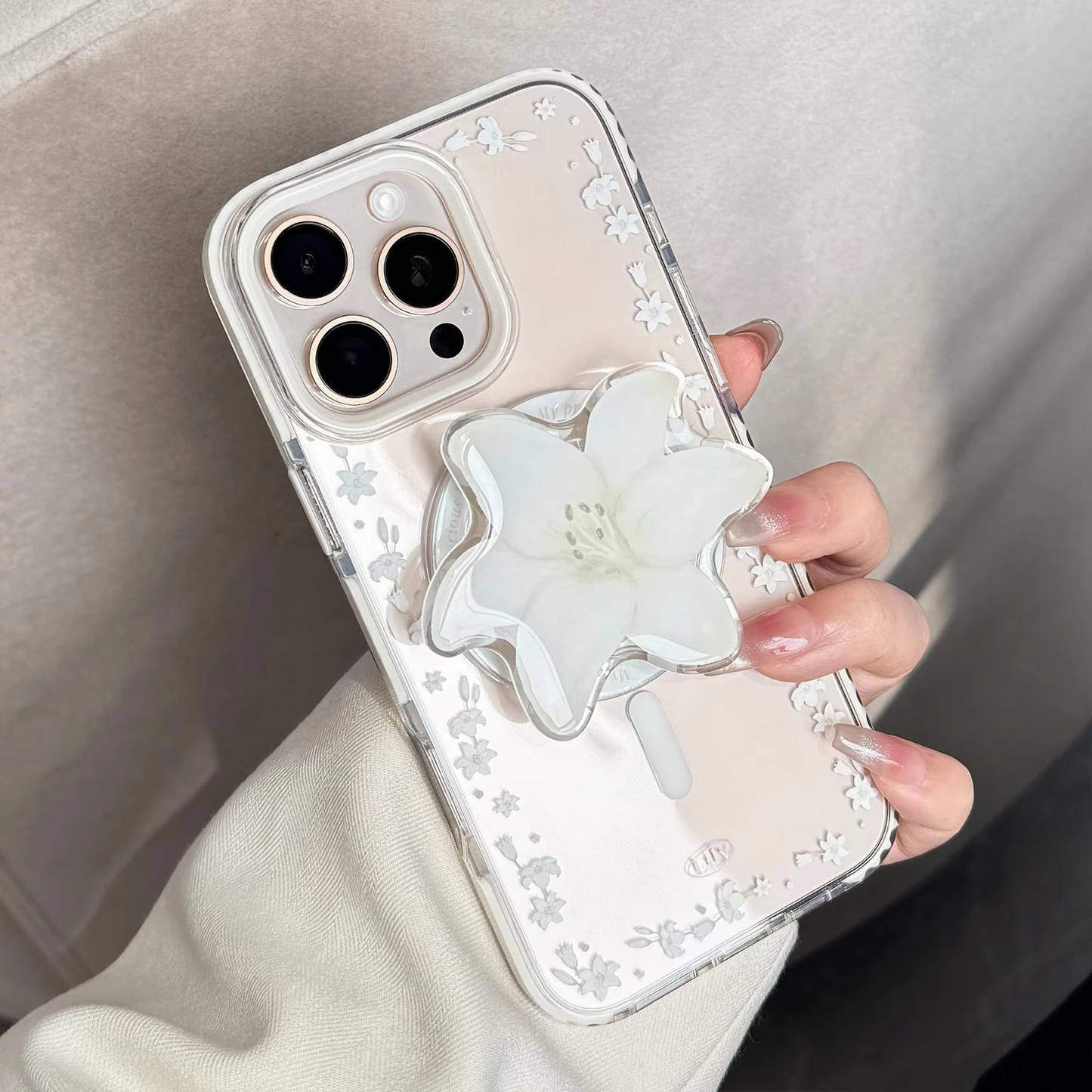3D magnetic flower Holder iPhone case
