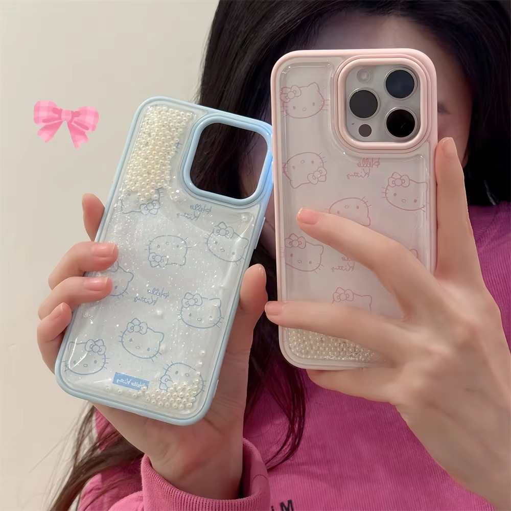 Hello Kitty Pearl quicksand iPhone Case