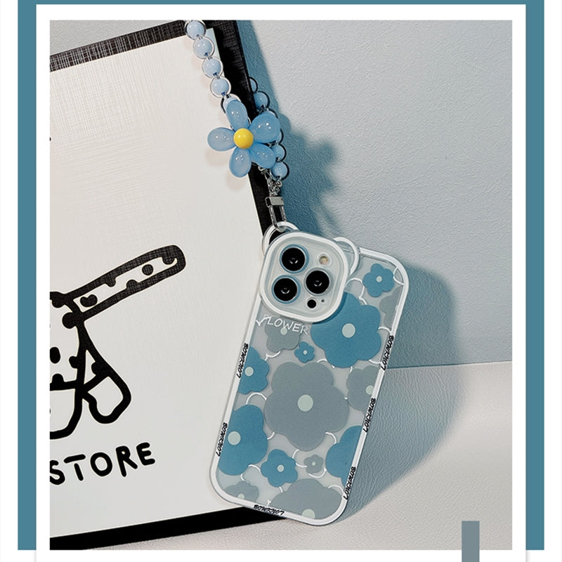 3D Rainbow Floral Bear Ear iPhone Case