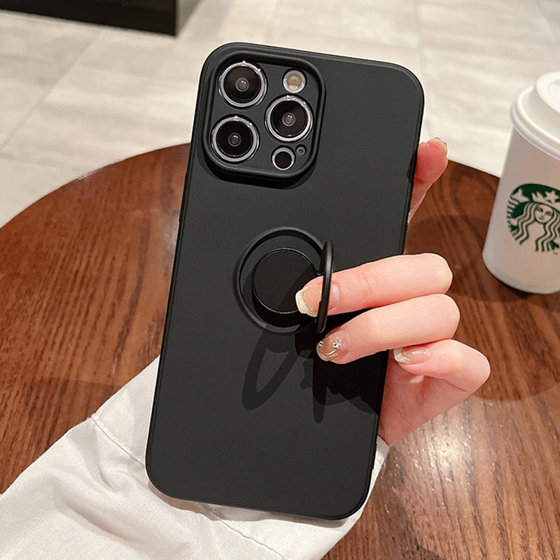 Magnetic Ring Holder & Stand Silicone Case For iPhone