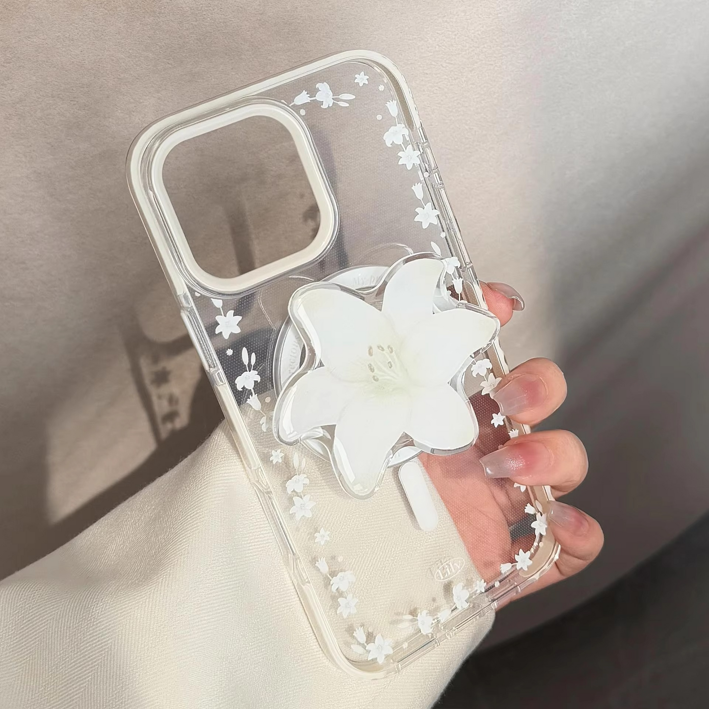 3D magnetic flower Holder iPhone case