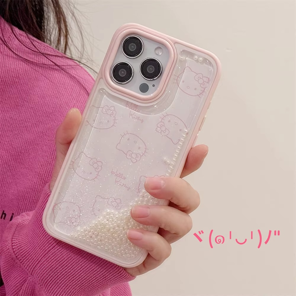Hello Kitty Pearl quicksand iPhone Case