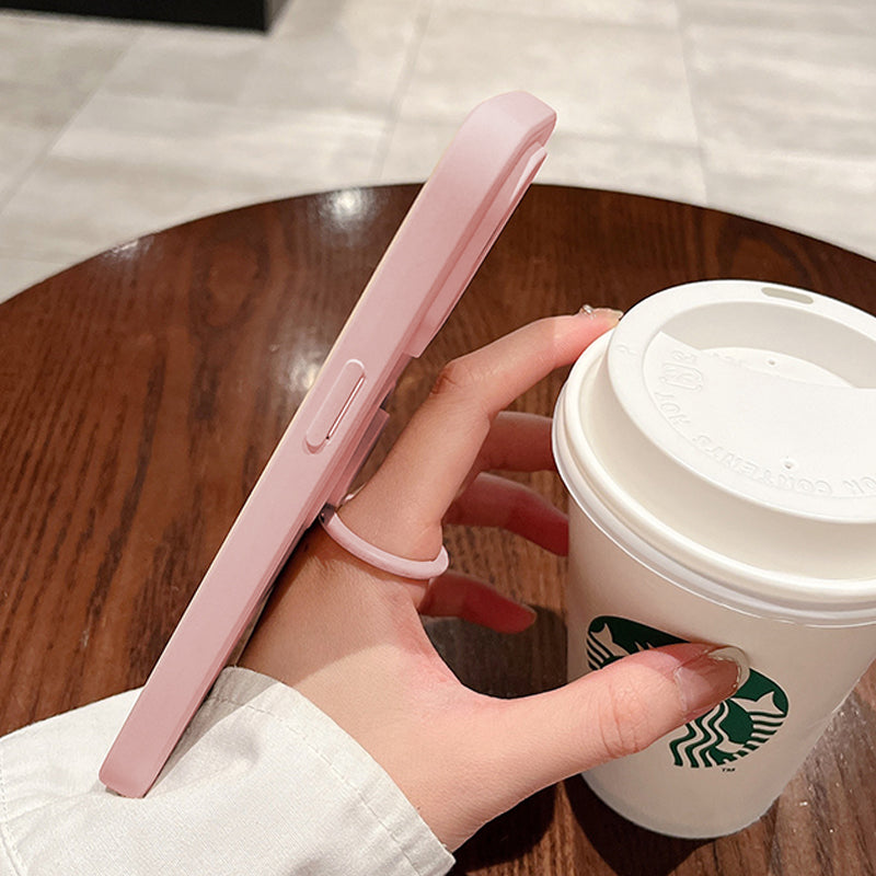 Magnetic Ring Holder & Stand Silicone Case For iPhone