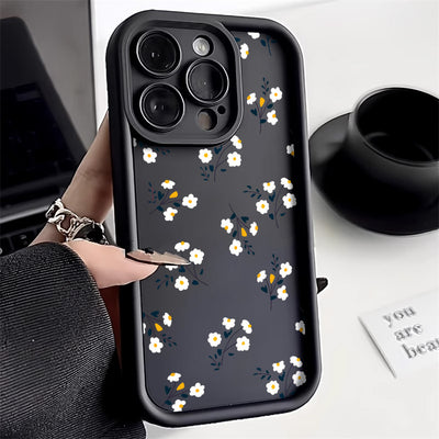 Matte Floral Silicone iPhone Case