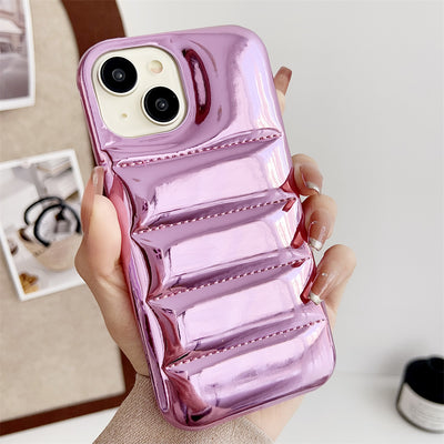 Soft Leather Puffer iPhone Case