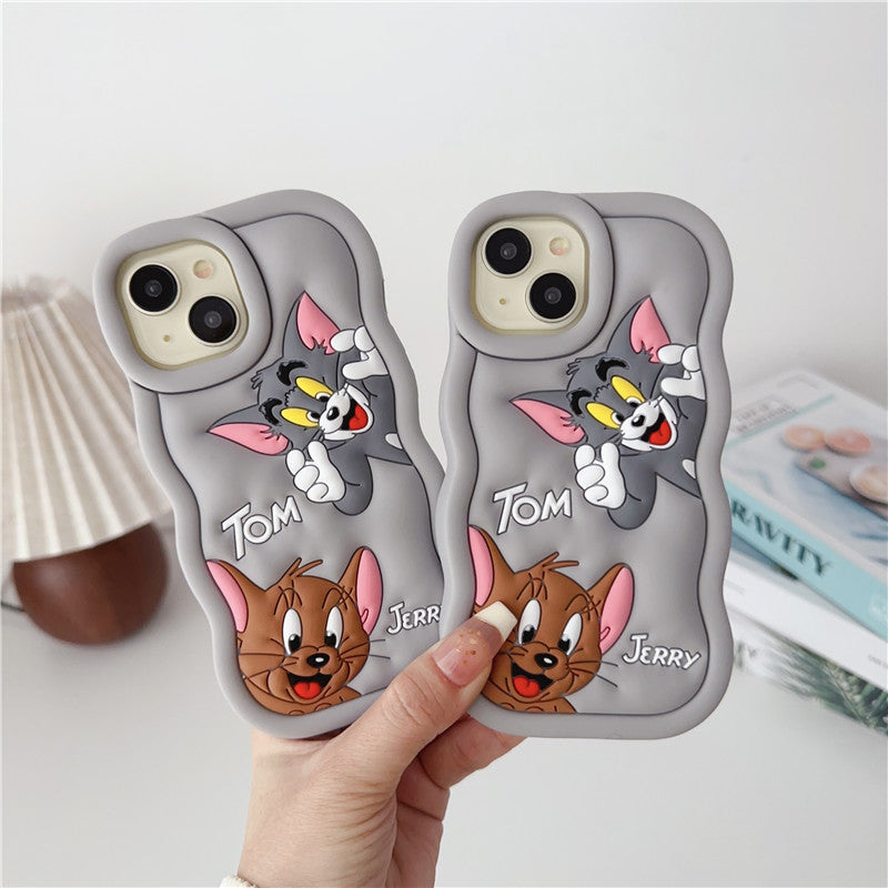 Tom & Jerry 3D Pattern soft silicone Phone Case