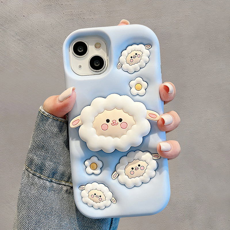 Sheep Folding Stand Holder Case For iPhone