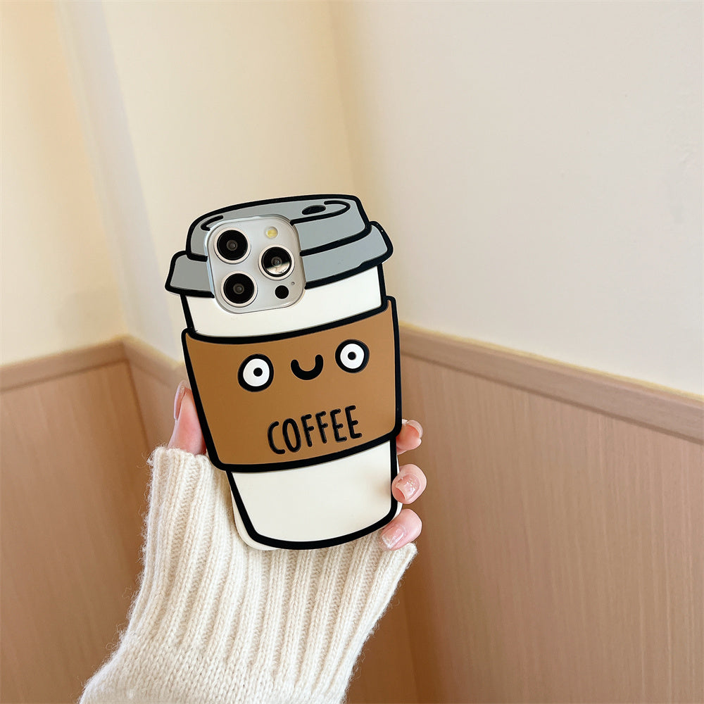 3D Rubber Coffee Case For iPhone