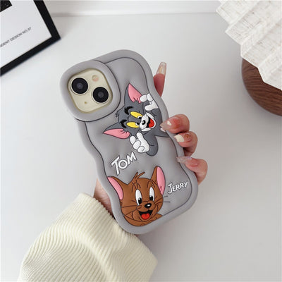 Tom & Jerry 3D Pattern soft silicone Phone Case