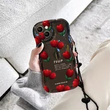 Wave Rose Flower IPhone Case With Tulips