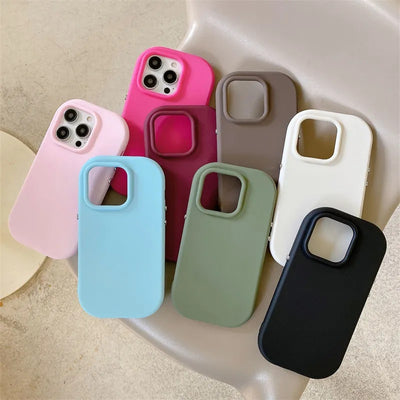 Round Edged Silicone Magnetic Case For iPhone