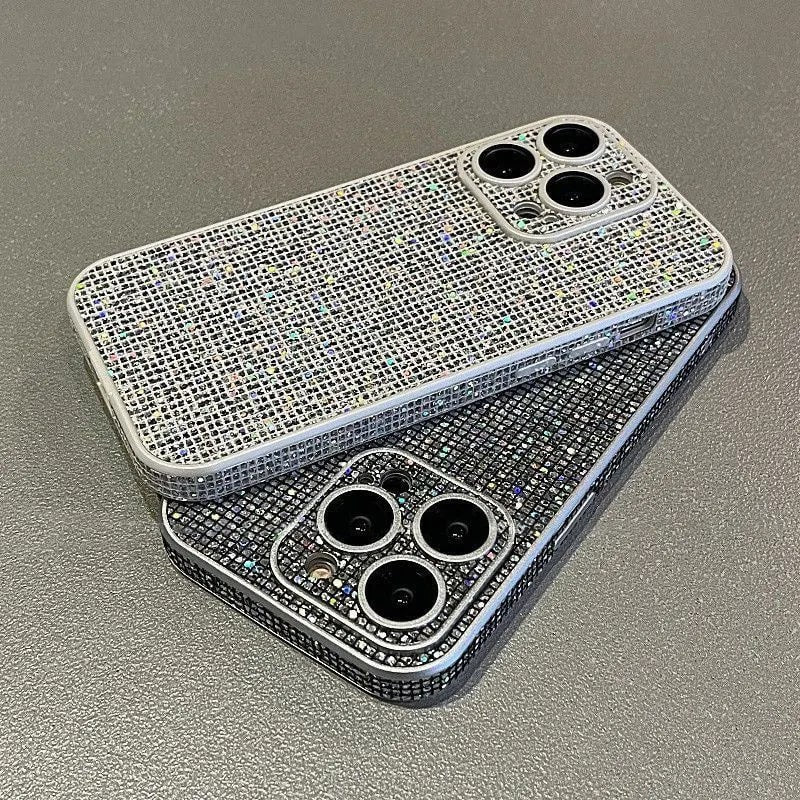 Lens Protection Glitter Rhinestone Case For iPhone