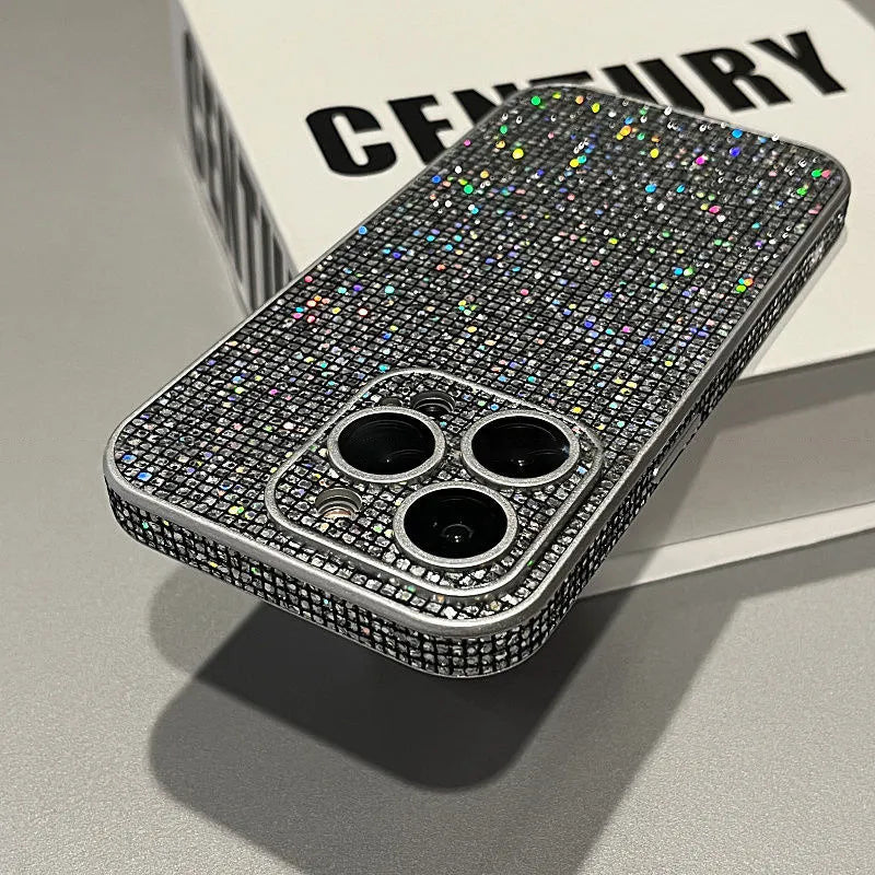 Lens Protection Glitter Rhinestone Case For iPhone