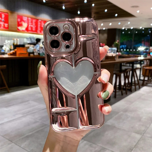 Chromatic Hollow & Shockproof Heart Case for iPhone