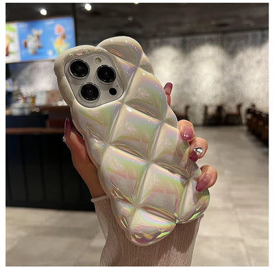 3D Laser Diamond Grid Phone Case