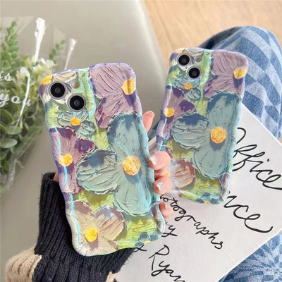 Laser flower Pattern shockproof iPhone case