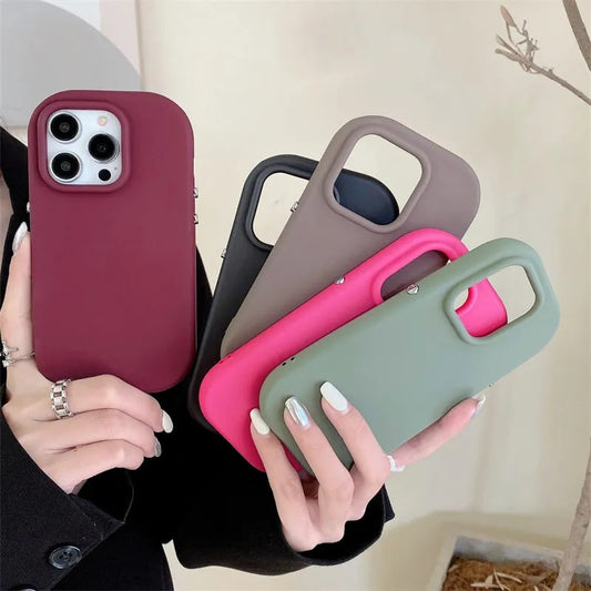 Round Edged Silicone Magnetic Case For iPhone