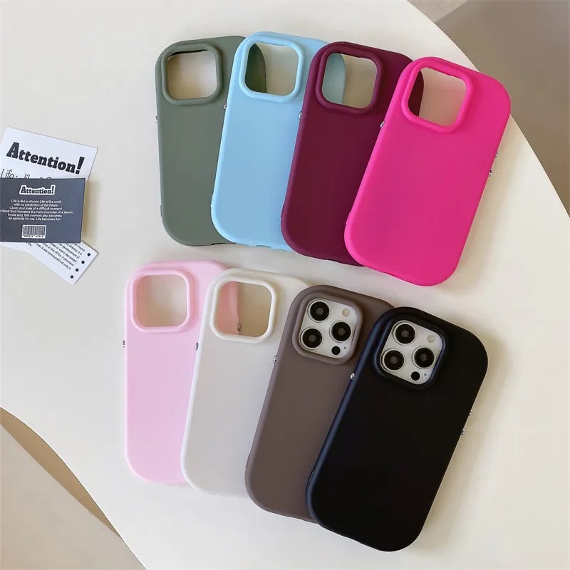 Round Edged Silicone Magnetic Case For iPhone