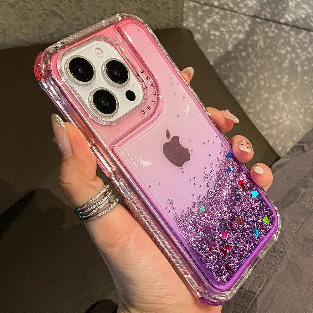 Gradient Glitter Quicksand Case For iPhone