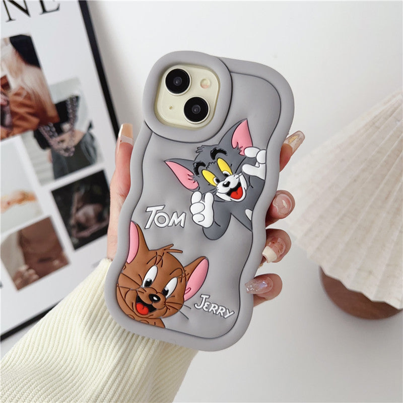 Tom & Jerry 3D Pattern soft silicone Phone Case