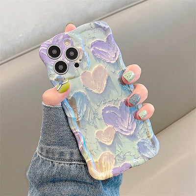 Glossy Flower Pattern iPhone case