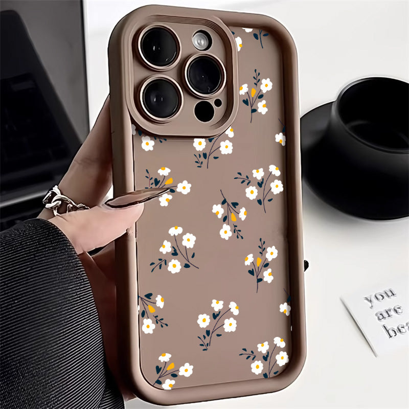 Matte Floral Silicone iPhone Case