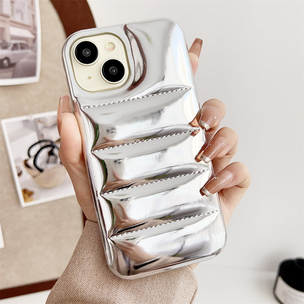 Soft Leather Puffer iPhone Case